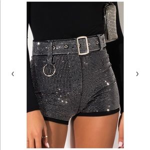 GLAM FOR DAYS RHINESTONE SHORTS